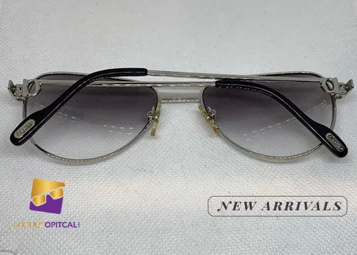 Cartier Authentic Silver Wire Frame w/ Light Purple Lenses