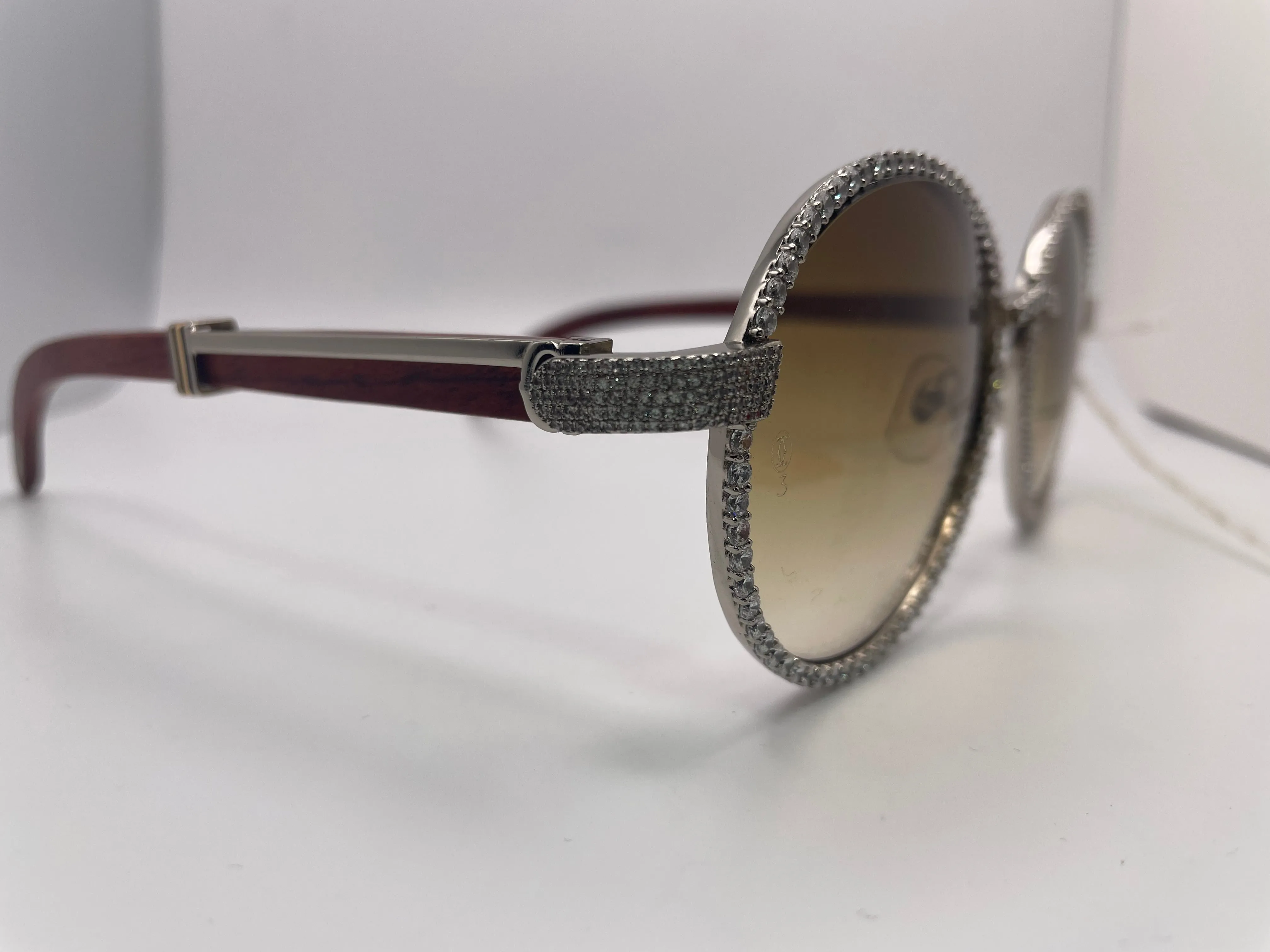 Cartier Custom - Silver Diamond Frame w/ Woods