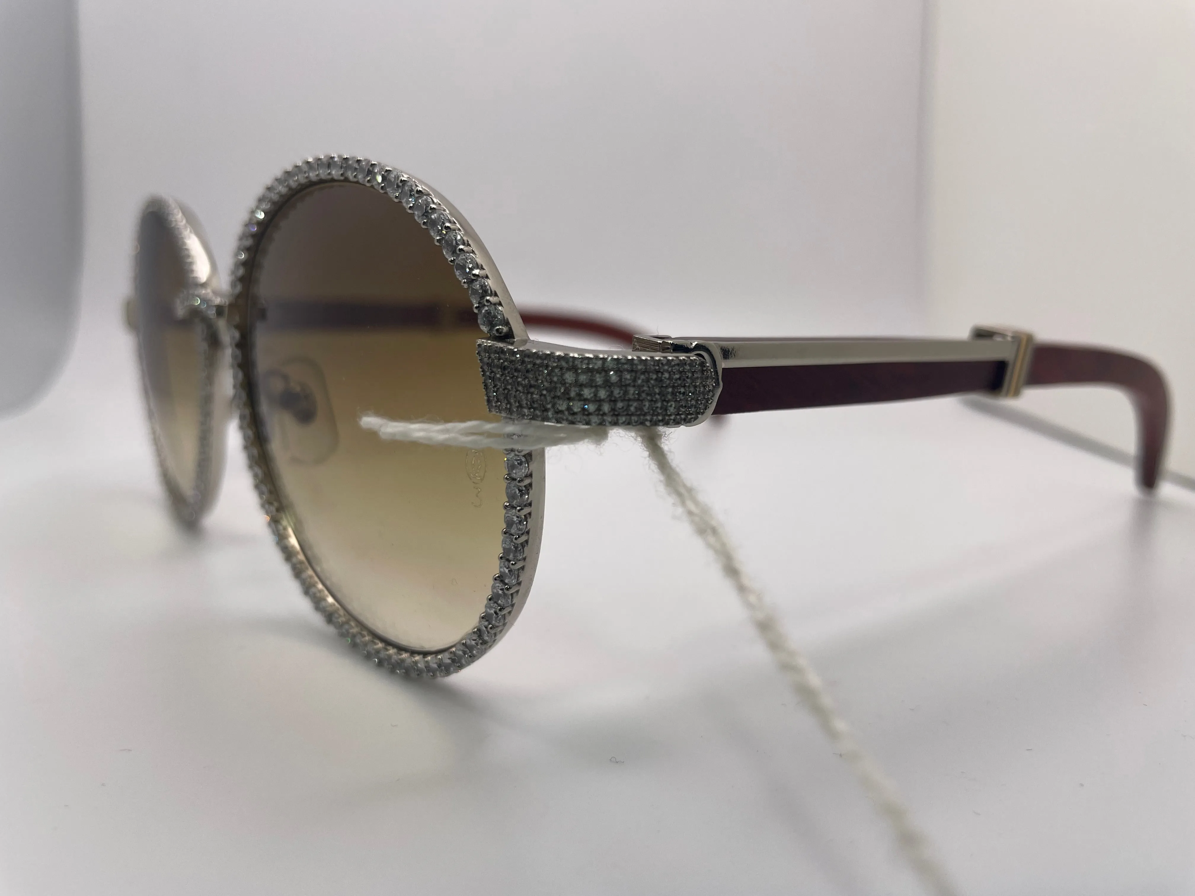 Cartier Custom - Silver Diamond Frame w/ Woods