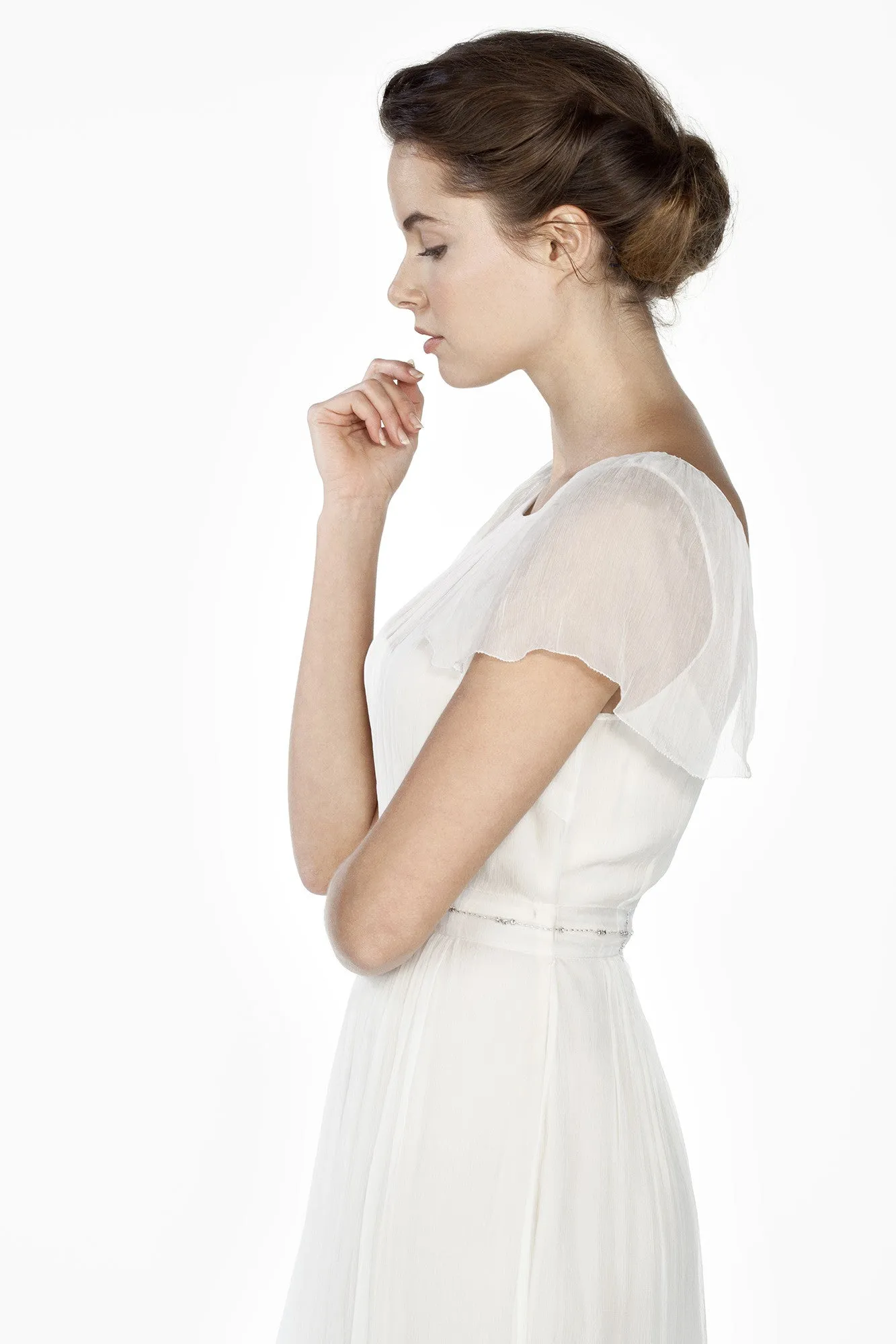 CH6300 Ethereal Wedding Dress with Flutter Sleeves