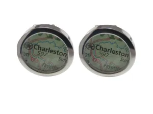 Charleston Map Cufflinks