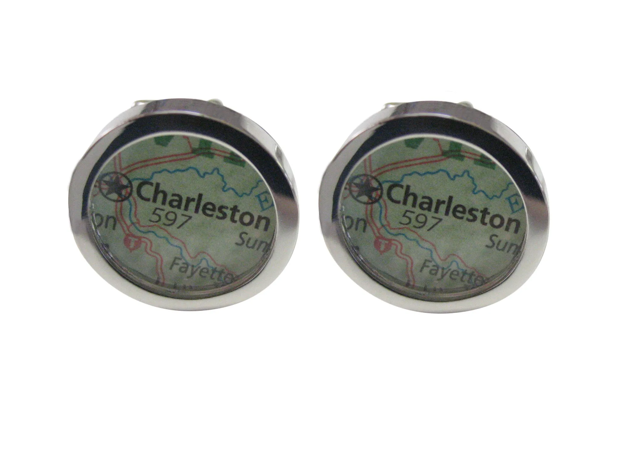 Charleston Map Cufflinks