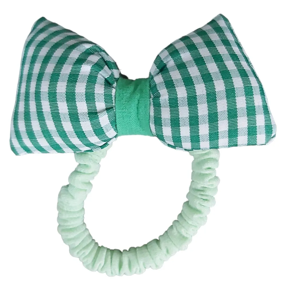 Checkered Bow Hair Ties S-0