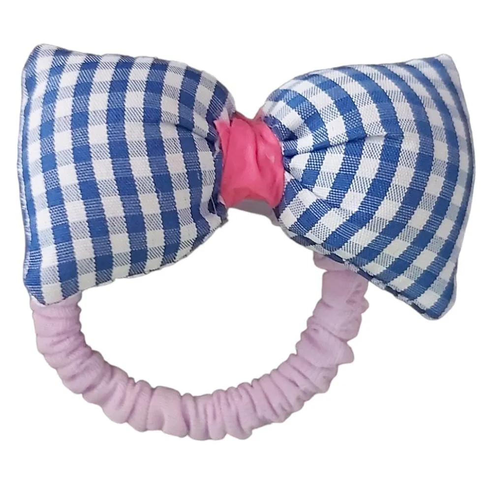 Checkered Bow Hair Ties S-0