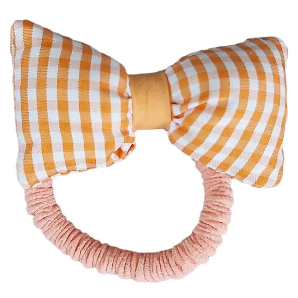 Checkered Bow Hair Ties S-0