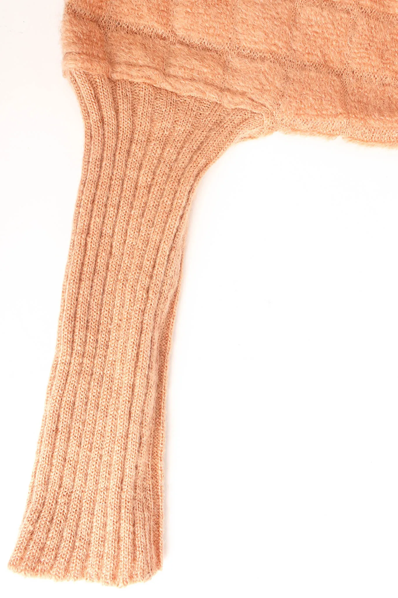 Checkered Mohair Sweater & Infinity Scarf Set