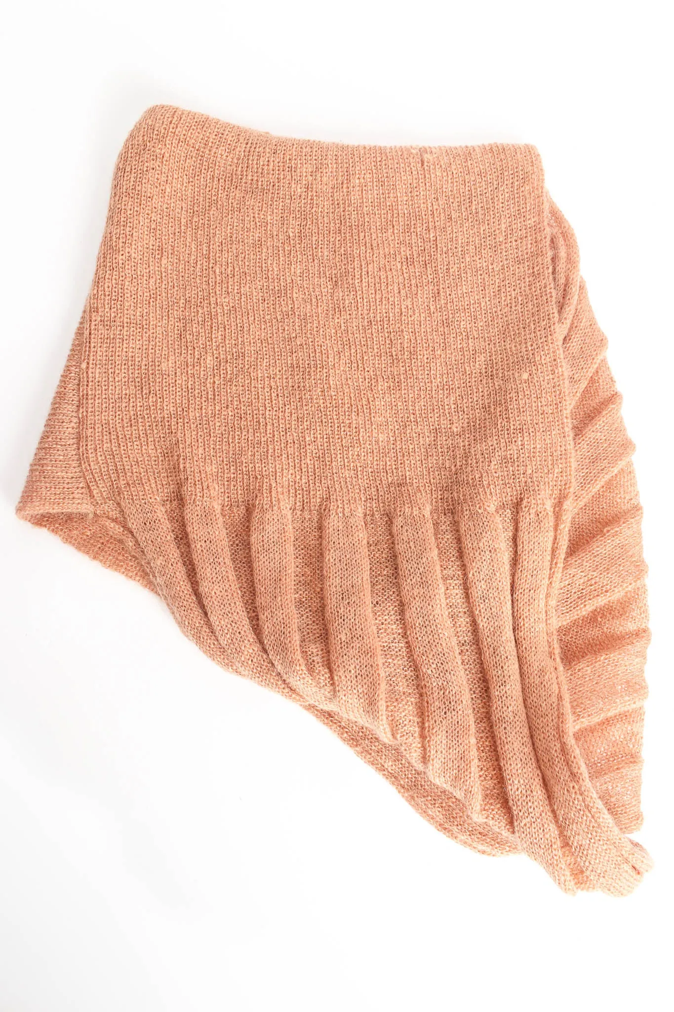 Checkered Mohair Sweater & Infinity Scarf Set