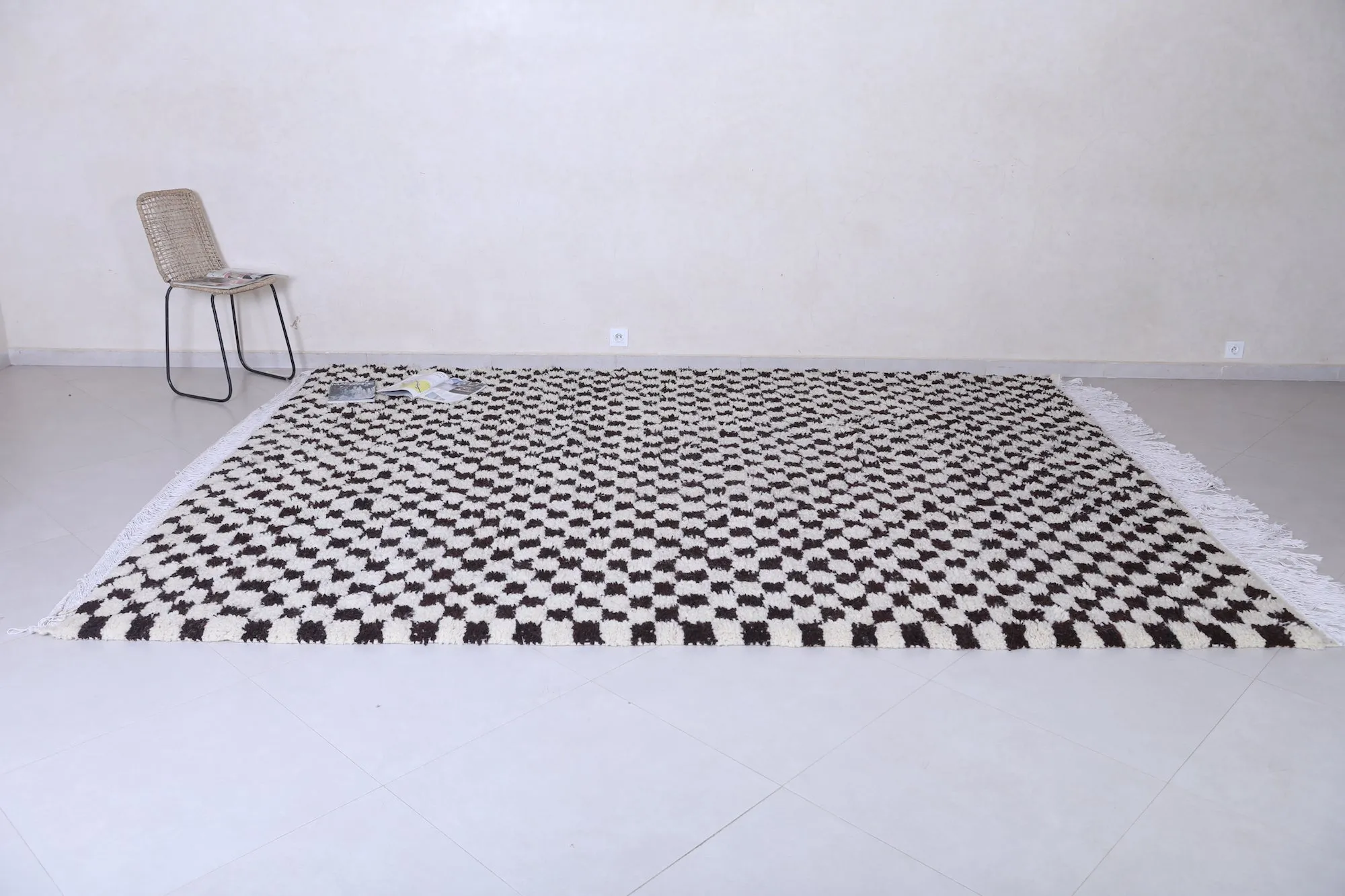 Checkered Moroccan rug - Azilal rug - Custom Rug