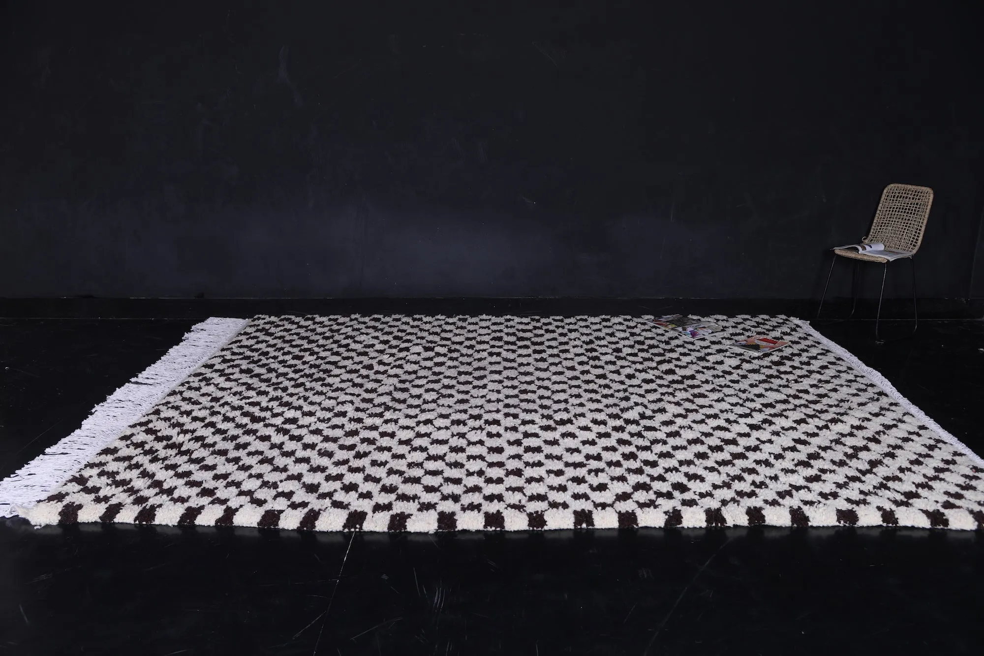 Checkered Moroccan rug - Azilal rug - Custom Rug