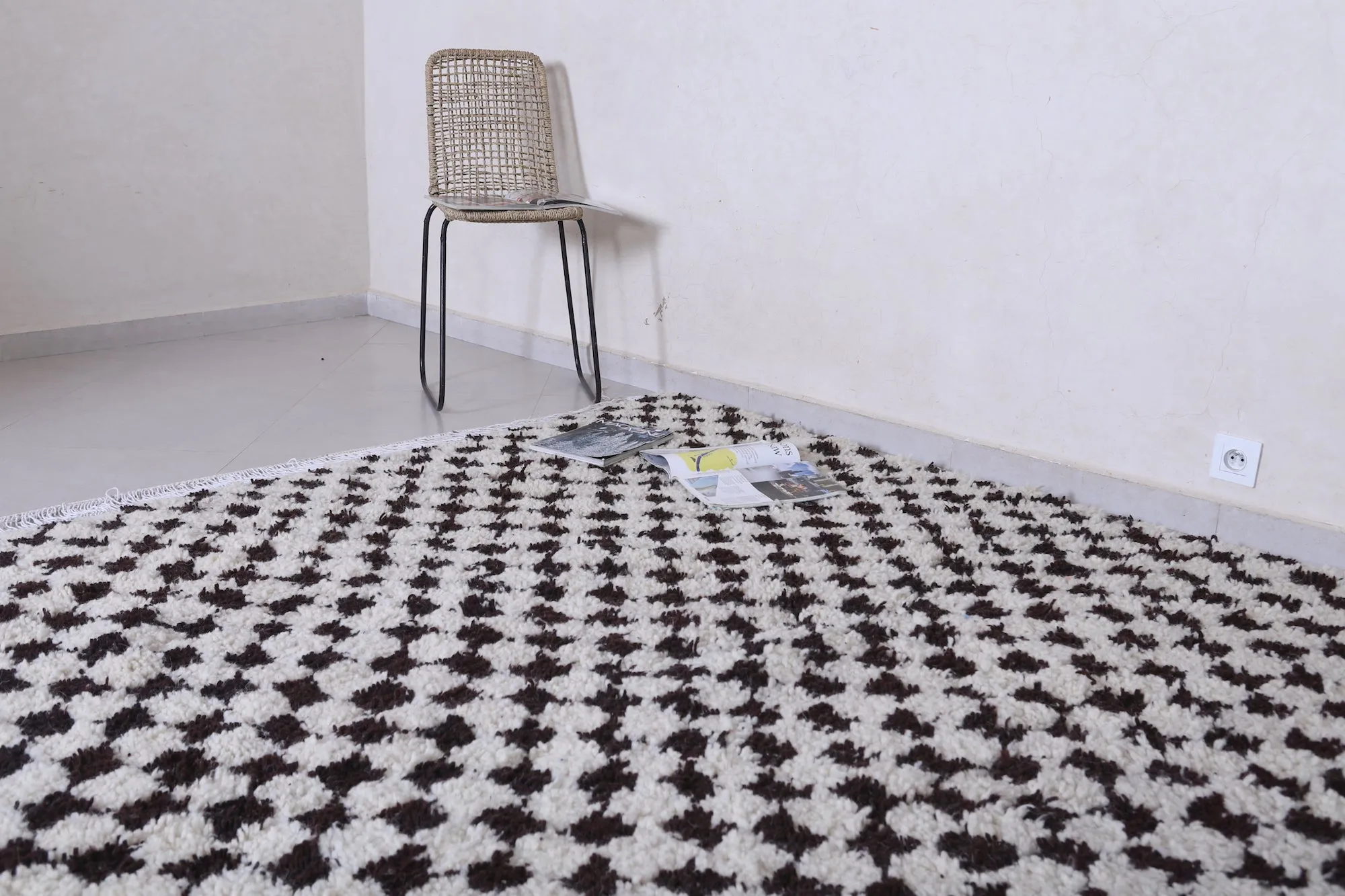 Checkered Moroccan rug - Azilal rug - Custom Rug