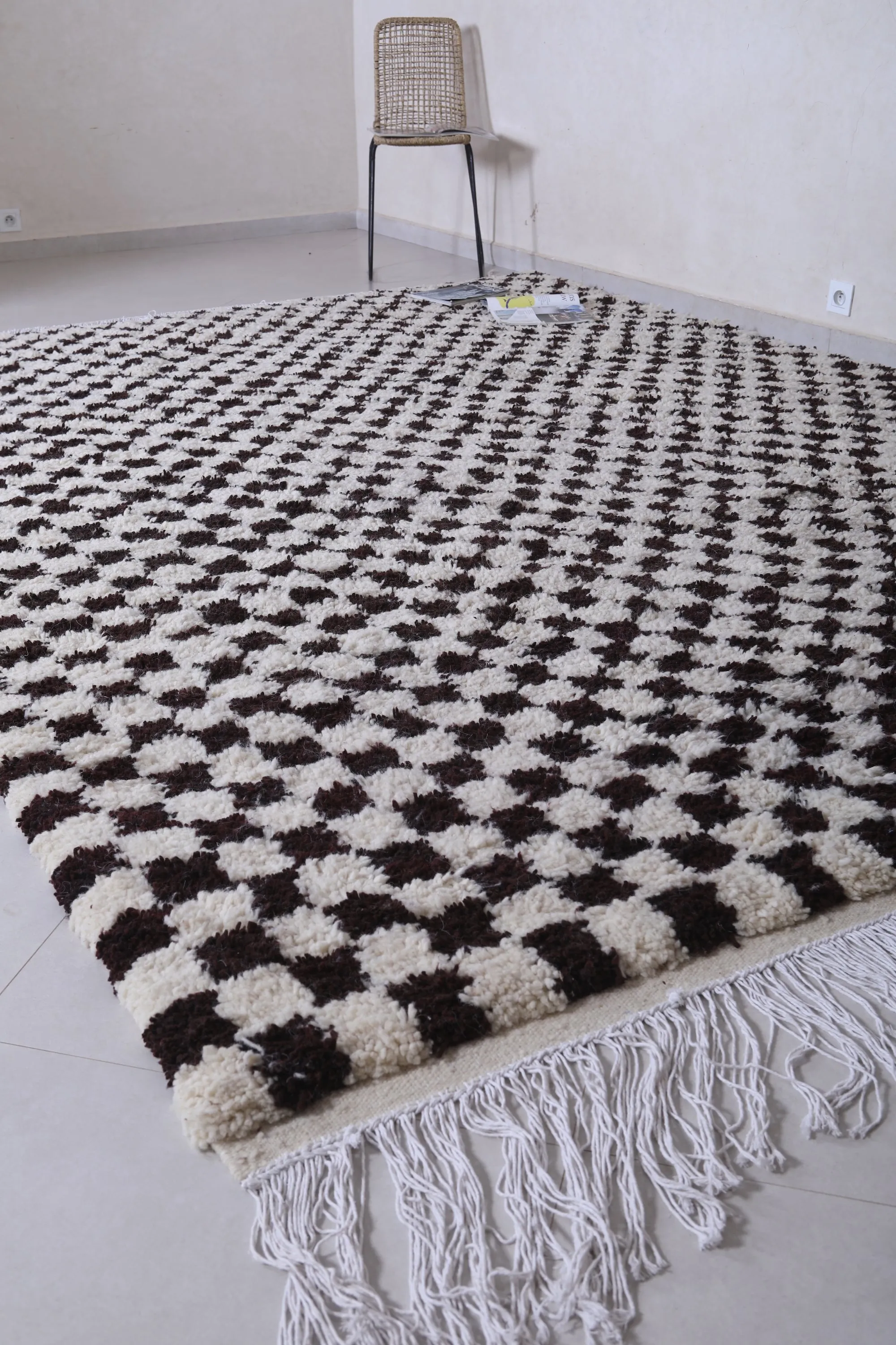 Checkered Moroccan rug - Azilal rug - Custom Rug