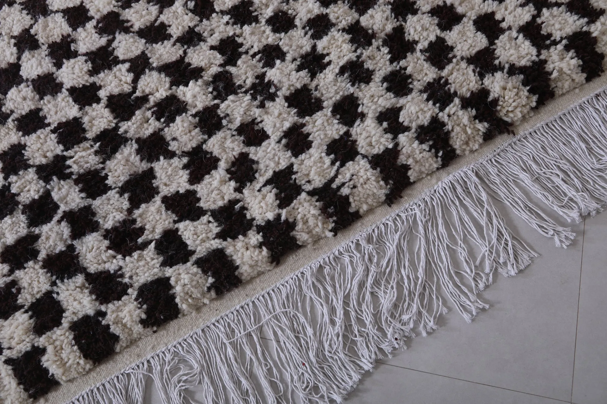 Checkered Moroccan rug - Azilal rug - Custom Rug