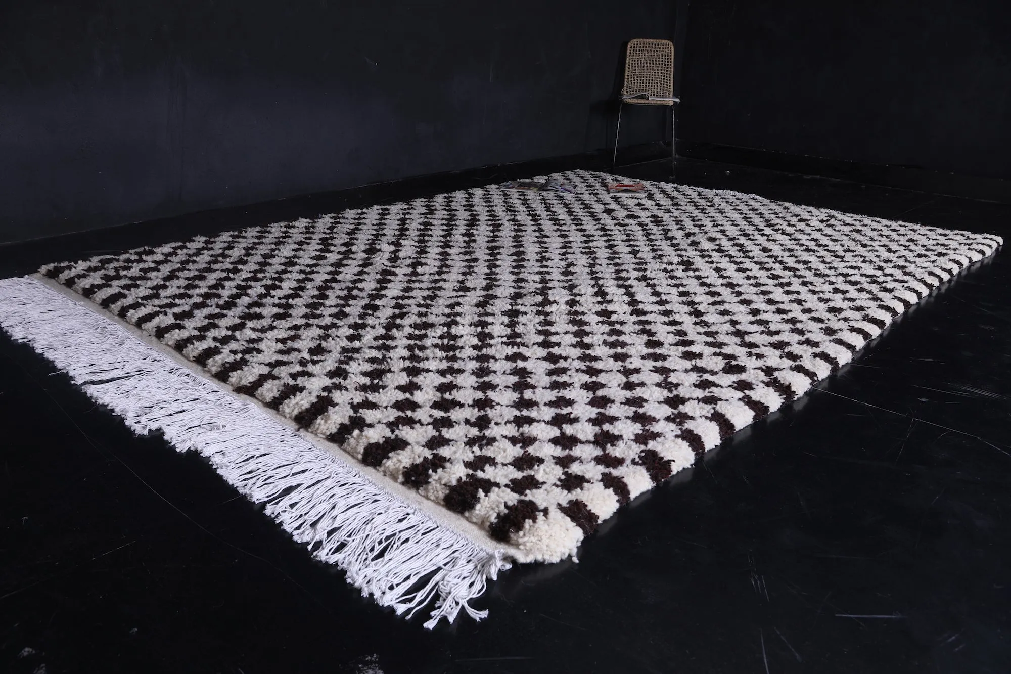 Checkered Moroccan rug - Azilal rug - Custom Rug
