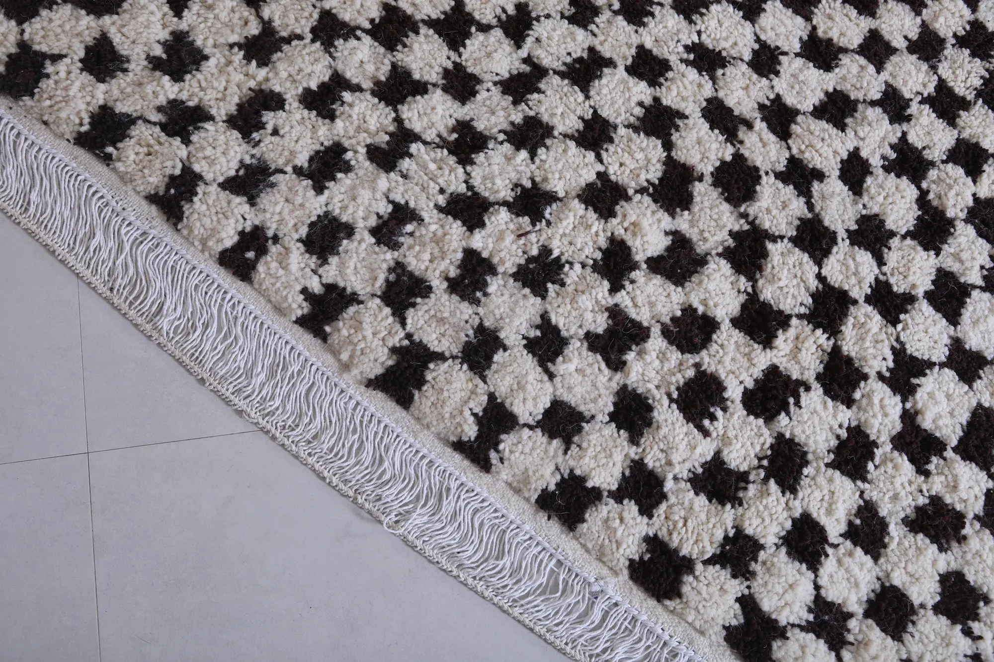 Checkered Moroccan rug - Azilal rug - Custom Rug