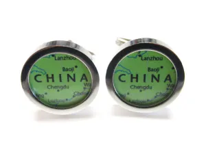 China Map Cufflinks