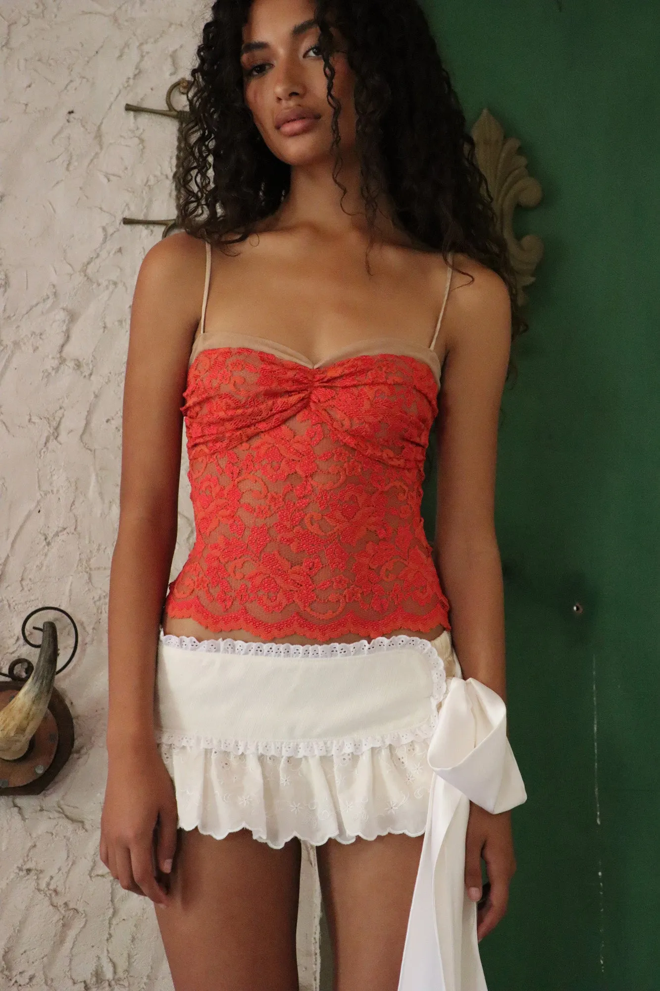 CINDY BELT - WHITE EYELET