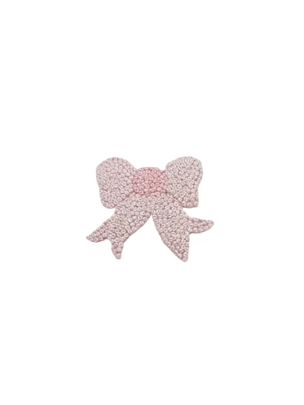 Classic Bow Pima Diaper Set | White
