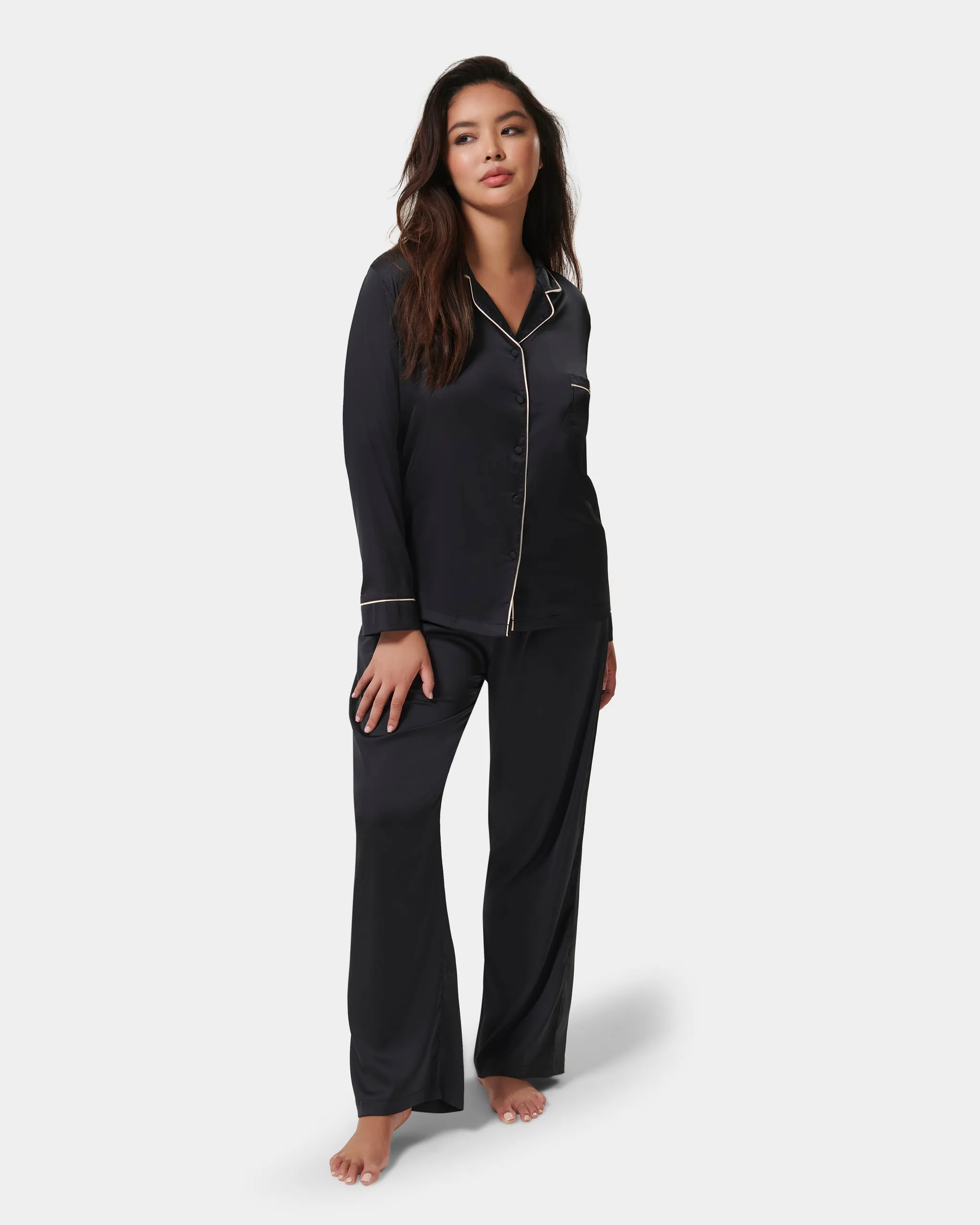 Claudia Shirt and Trouser Black