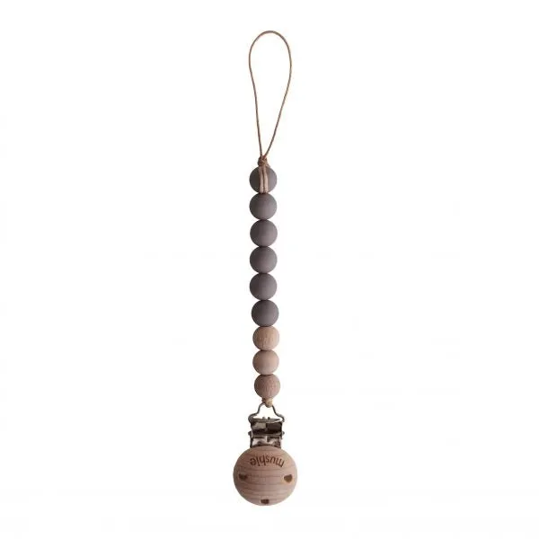 Cleo Pacifier  Clip - Ash