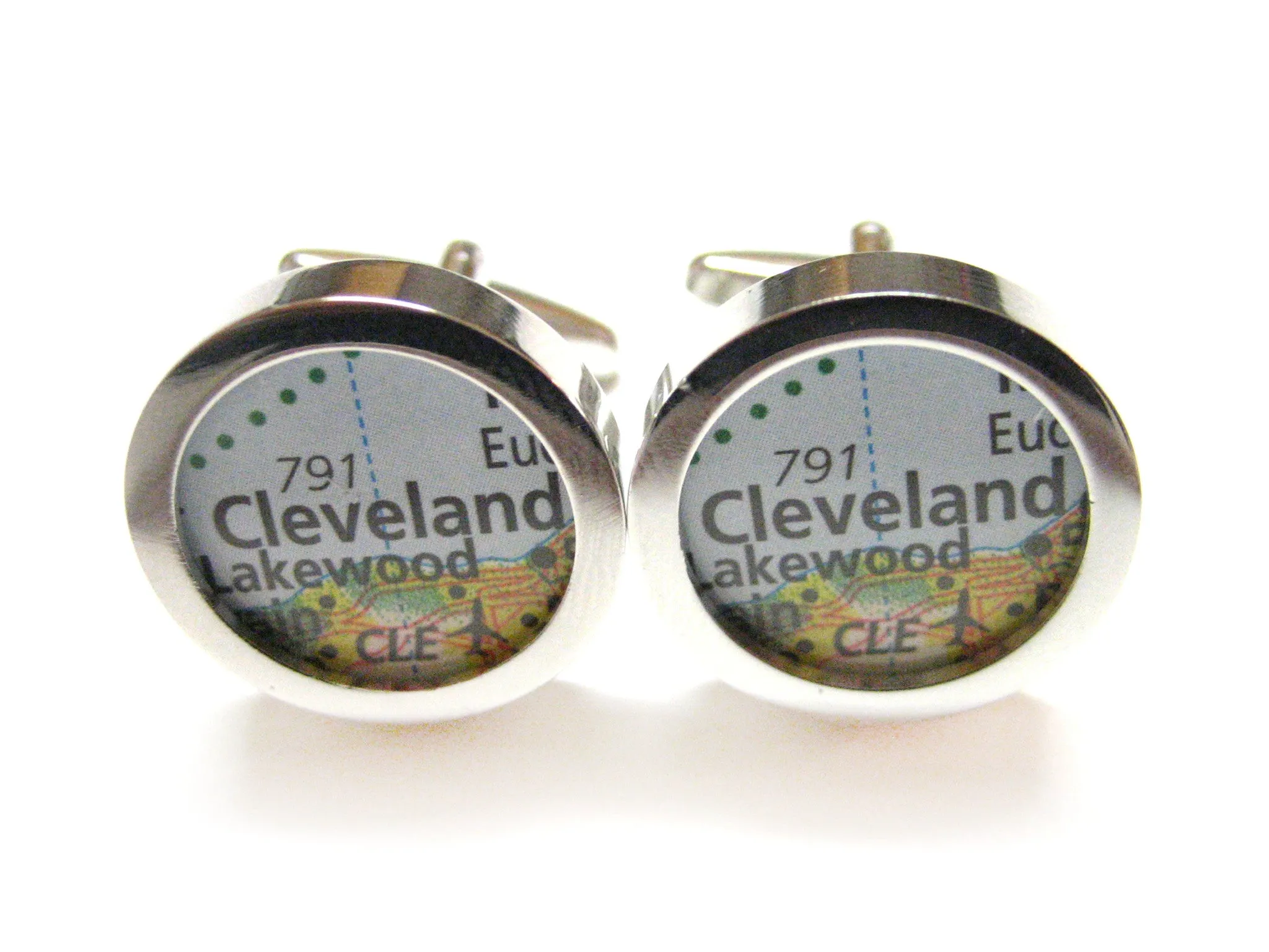 Cleveland Ohio Map Cufflinks