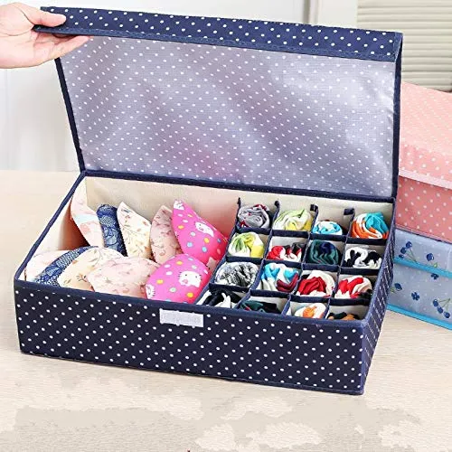 Compartment Foldable Fabric Storage Box ( 15 1)
