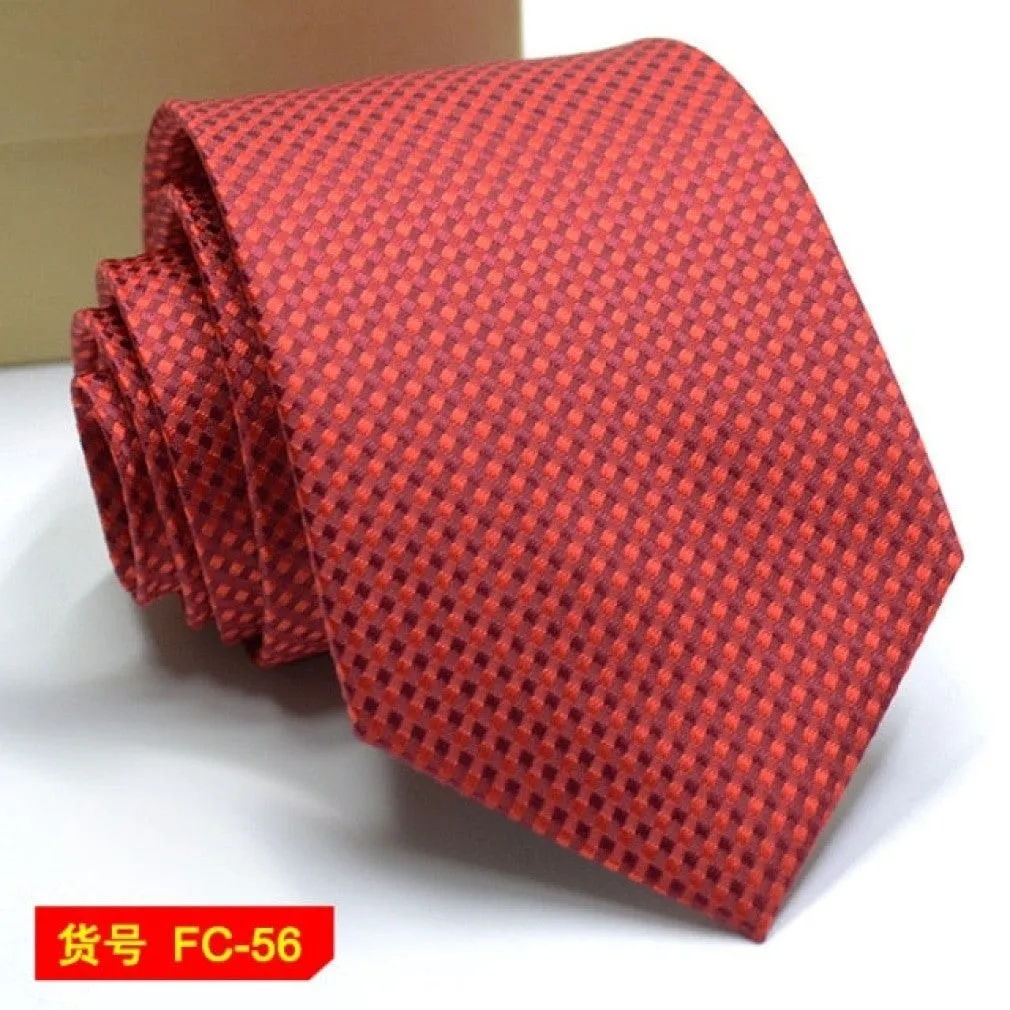 ContiNent 33 Styles Men Ties Solid Color Stripe Flower Floral 8cm Jacquard Necktie Accessories Daily Wear Cravat Wedding Party Gift