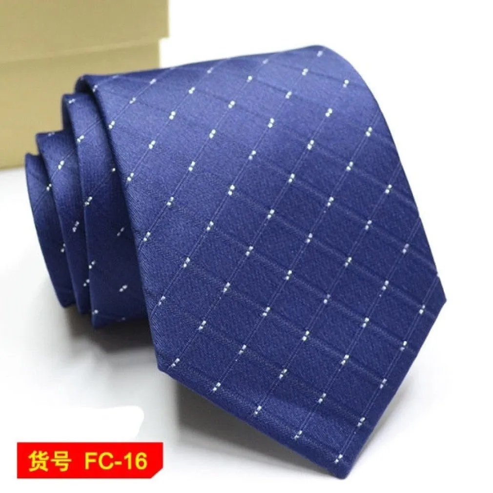 ContiNent 33 Styles Men Ties Solid Color Stripe Flower Floral 8cm Jacquard Necktie Accessories Daily Wear Cravat Wedding Party Gift