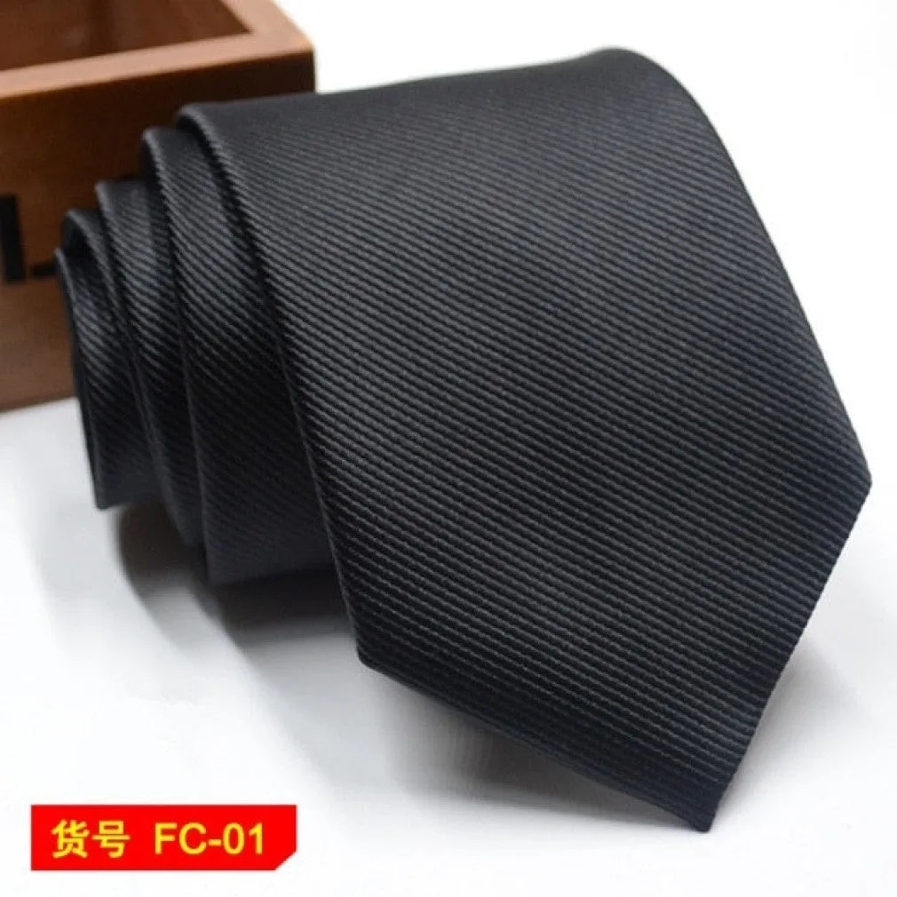 ContiNent 33 Styles Men Ties Solid Color Stripe Flower Floral 8cm Jacquard Necktie Accessories Daily Wear Cravat Wedding Party Gift