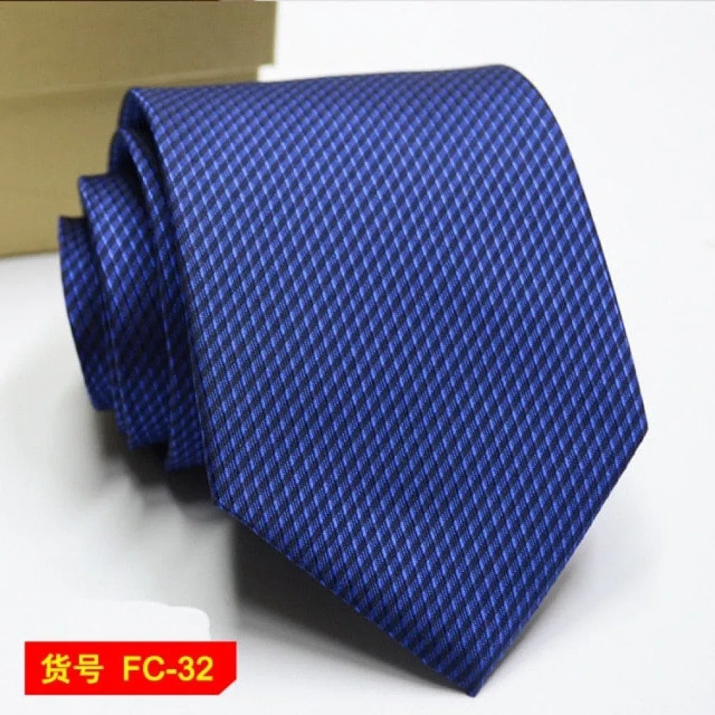 ContiNent 33 Styles Men Ties Solid Color Stripe Flower Floral 8cm Jacquard Necktie Accessories Daily Wear Cravat Wedding Party Gift