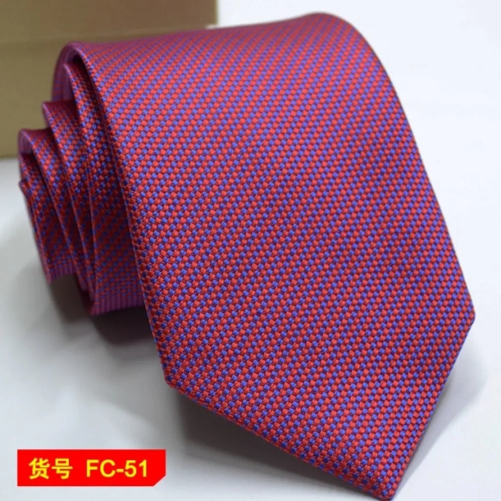 ContiNent 33 Styles Men Ties Solid Color Stripe Flower Floral 8cm Jacquard Necktie Accessories Daily Wear Cravat Wedding Party Gift