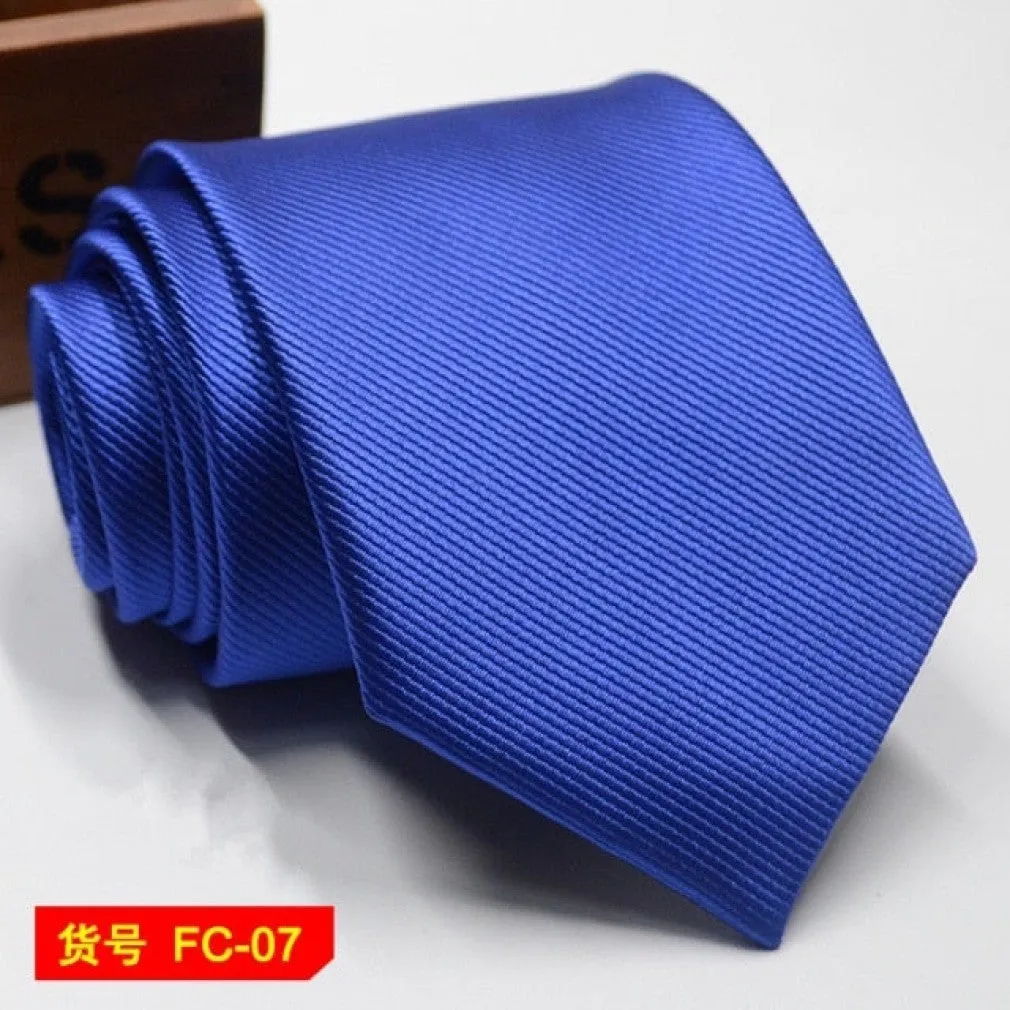 ContiNent 33 Styles Men Ties Solid Color Stripe Flower Floral 8cm Jacquard Necktie Accessories Daily Wear Cravat Wedding Party Gift