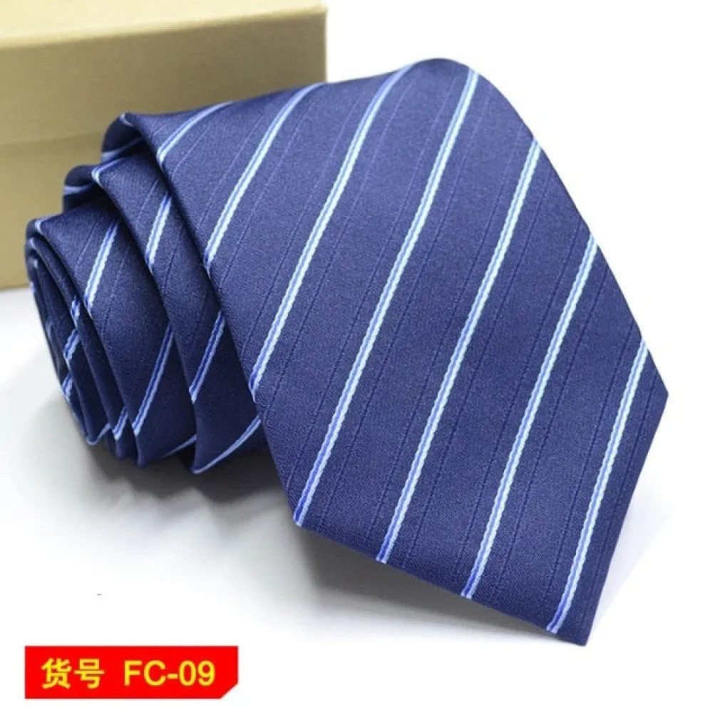 ContiNent 33 Styles Men Ties Solid Color Stripe Flower Floral 8cm Jacquard Necktie Accessories Daily Wear Cravat Wedding Party Gift