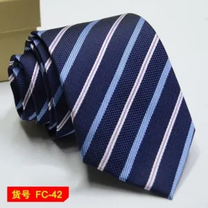ContiNent 33 Styles Men Ties Solid Color Stripe Flower Floral 8cm Jacquard Necktie Accessories Daily Wear Cravat Wedding Party Gift