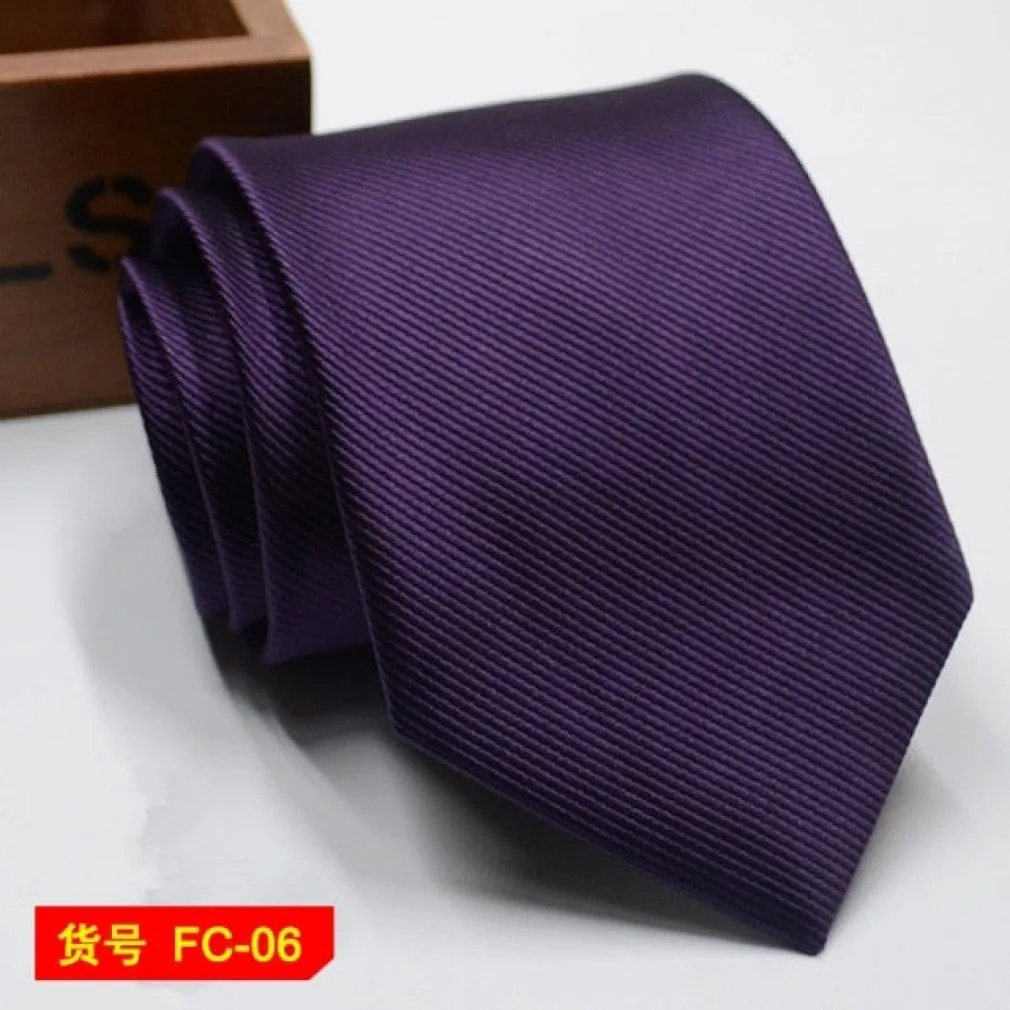 ContiNent 33 Styles Men Ties Solid Color Stripe Flower Floral 8cm Jacquard Necktie Accessories Daily Wear Cravat Wedding Party Gift