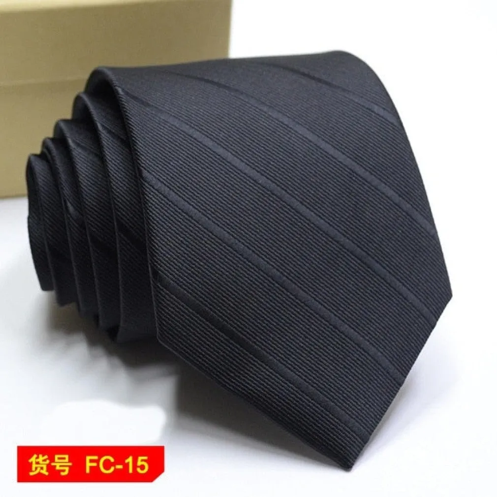 ContiNent 33 Styles Men Ties Solid Color Stripe Flower Floral 8cm Jacquard Necktie Accessories Daily Wear Cravat Wedding Party Gift
