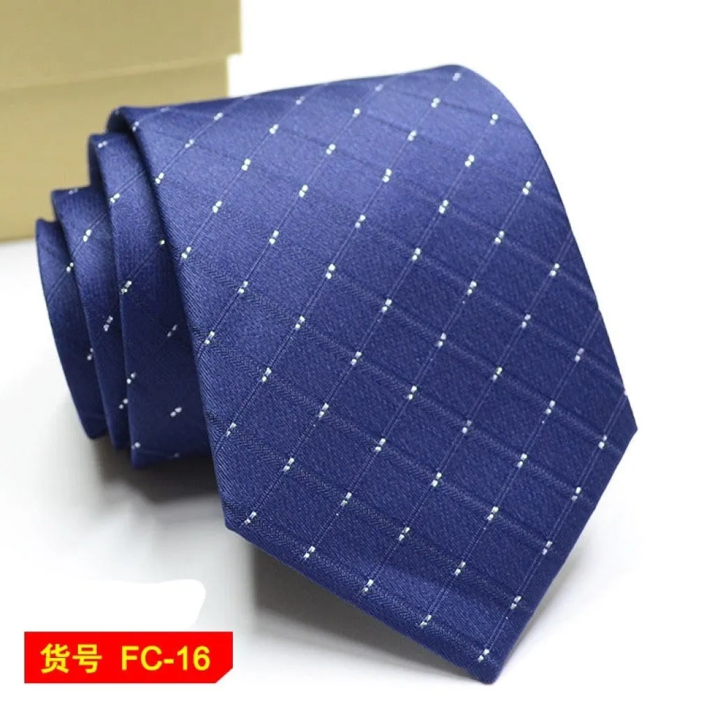 ContiNent 33 Styles Men Ties Solid Color Stripe Flower Floral 8cm Jacquard Necktie Accessories Daily Wear Cravat Wedding Party Gift