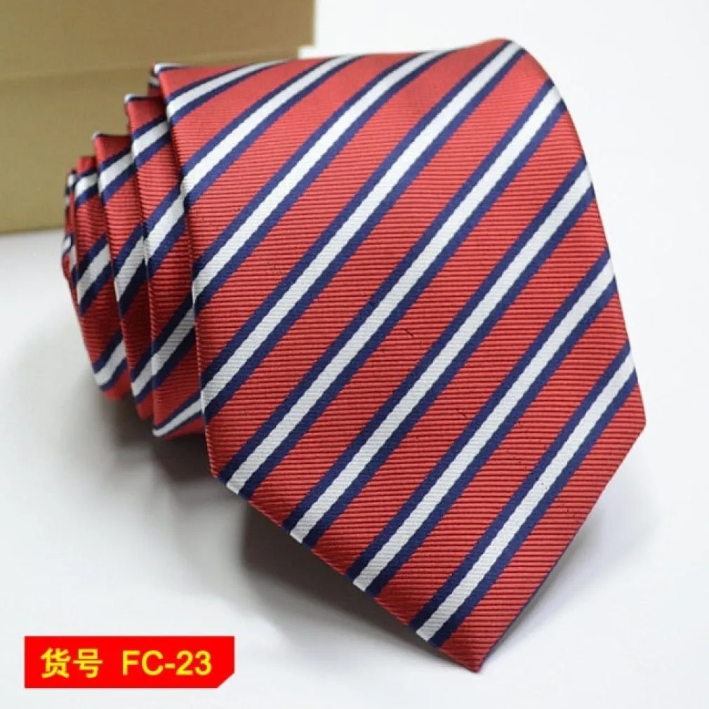 ContiNent 33 Styles Men Ties Solid Color Stripe Flower Floral 8cm Jacquard Necktie Accessories Daily Wear Cravat Wedding Party Gift