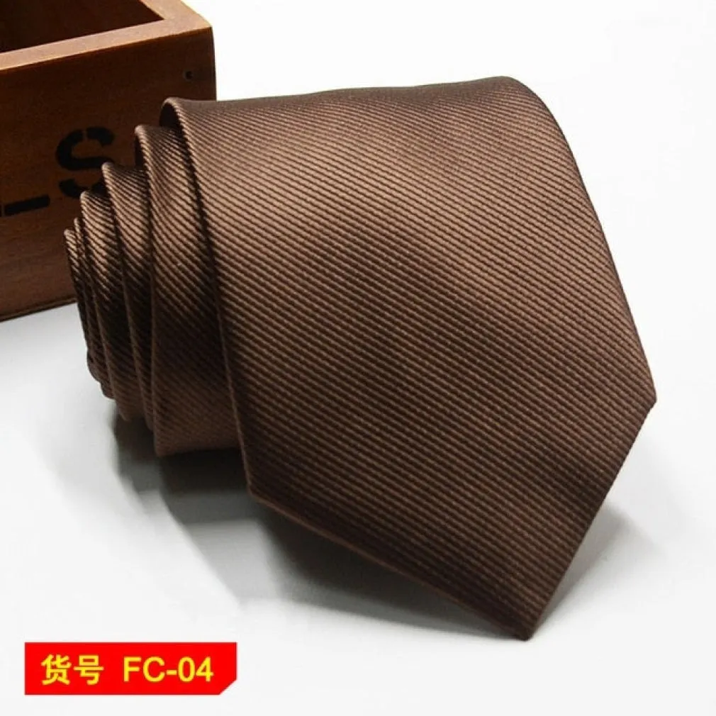 ContiNent 33 Styles Men Ties Solid Color Stripe Flower Floral 8cm Jacquard Necktie Accessories Daily Wear Cravat Wedding Party Gift