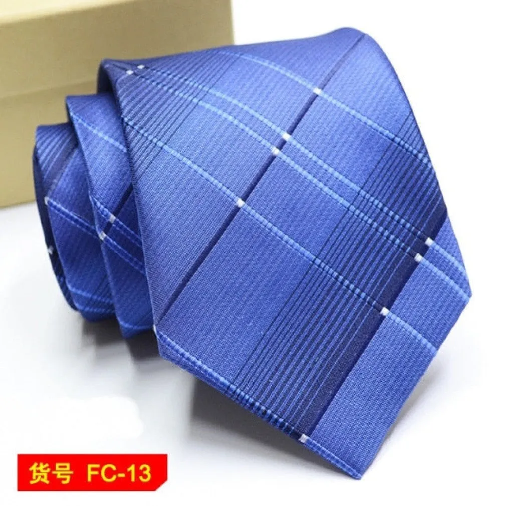 ContiNent 33 Styles Men Ties Solid Color Stripe Flower Floral 8cm Jacquard Necktie Accessories Daily Wear Cravat Wedding Party Gift