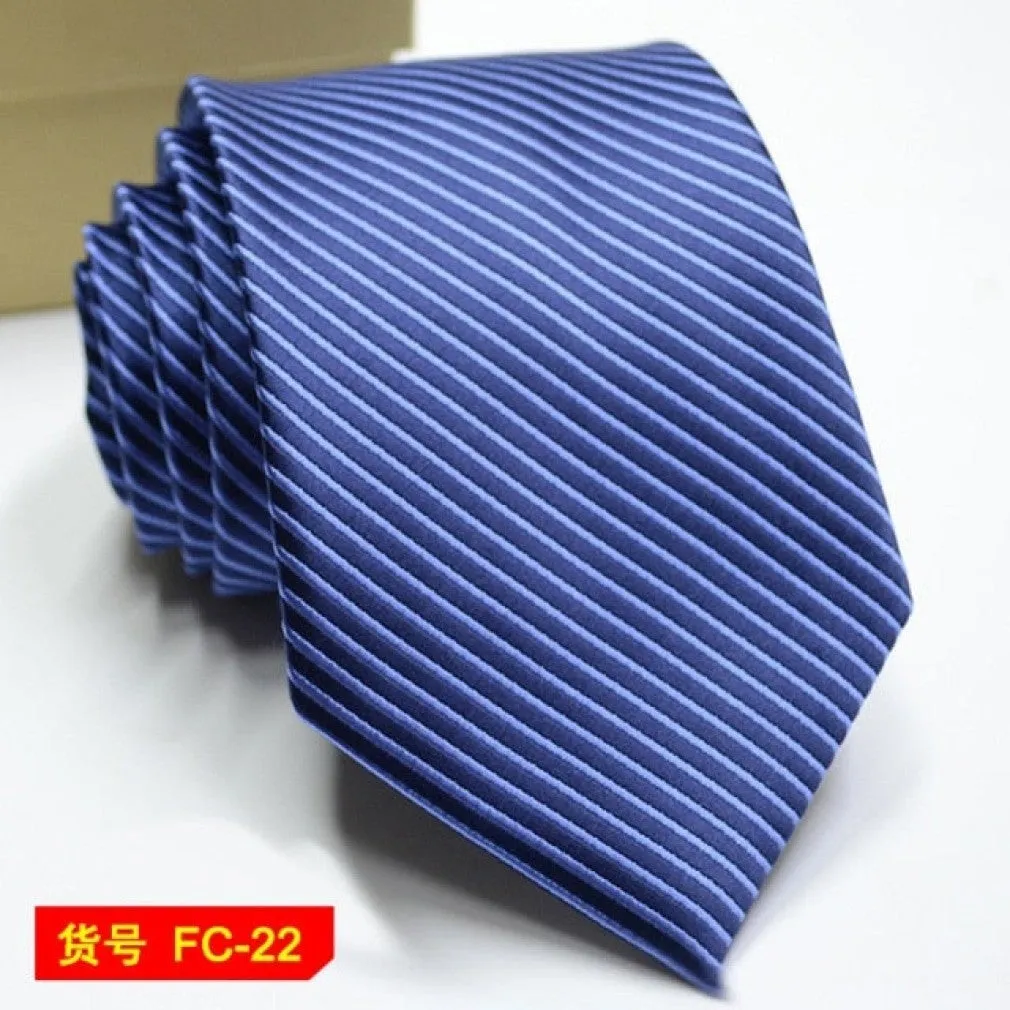 ContiNent 33 Styles Men Ties Solid Color Stripe Flower Floral 8cm Jacquard Necktie Accessories Daily Wear Cravat Wedding Party Gift