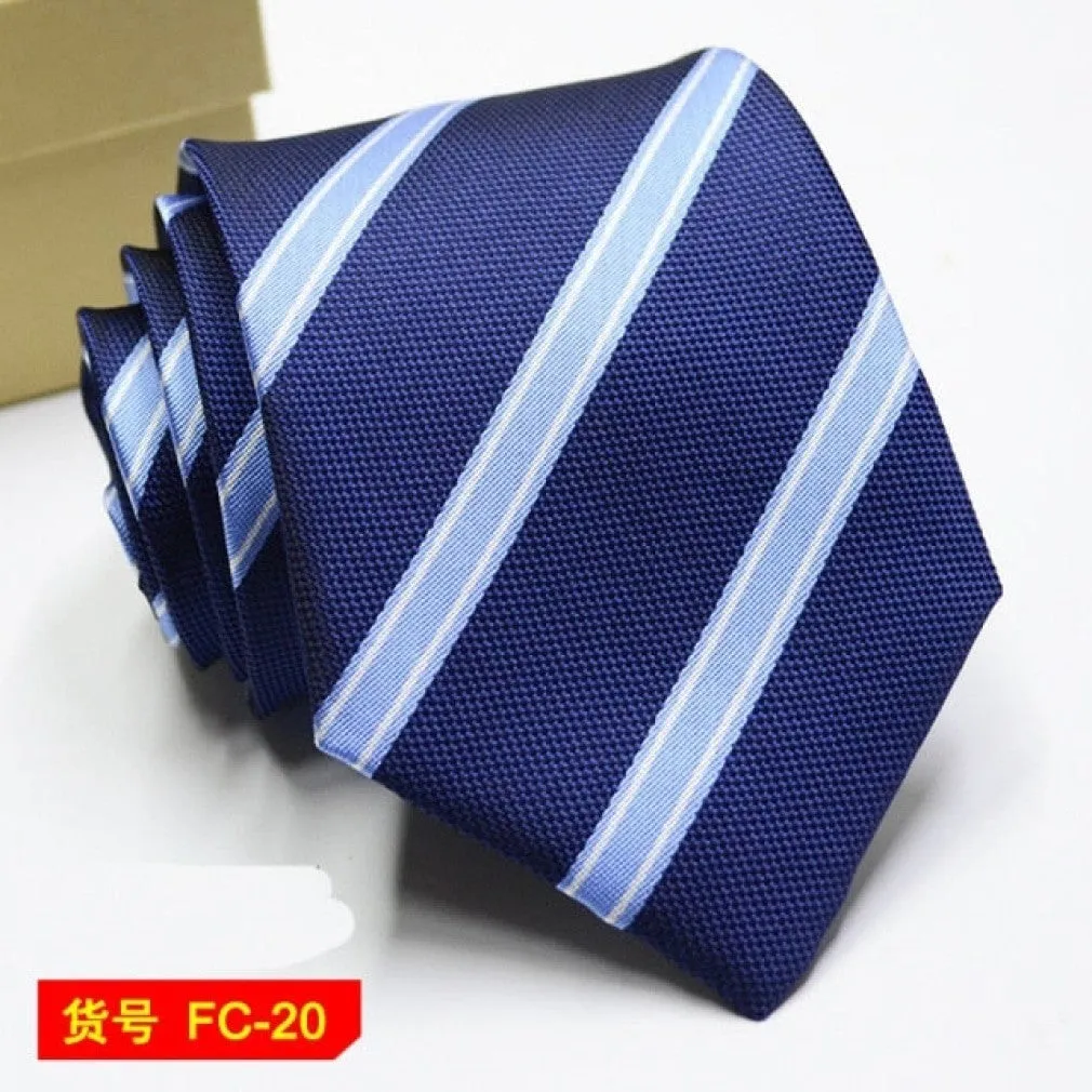 ContiNent 33 Styles Men Ties Solid Color Stripe Flower Floral 8cm Jacquard Necktie Accessories Daily Wear Cravat Wedding Party Gift