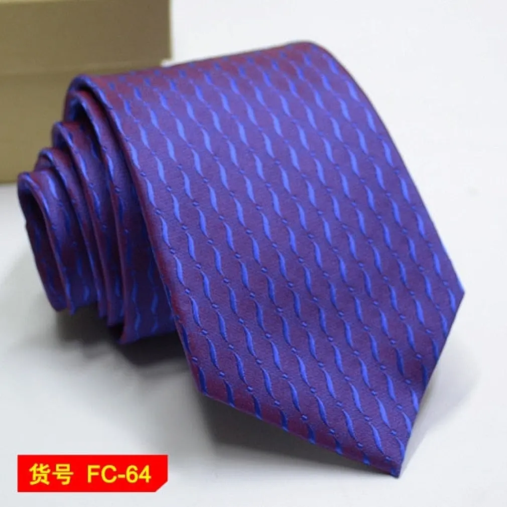 ContiNent 33 Styles Men Ties Solid Color Stripe Flower Floral 8cm Jacquard Necktie Accessories Daily Wear Cravat Wedding Party Gift
