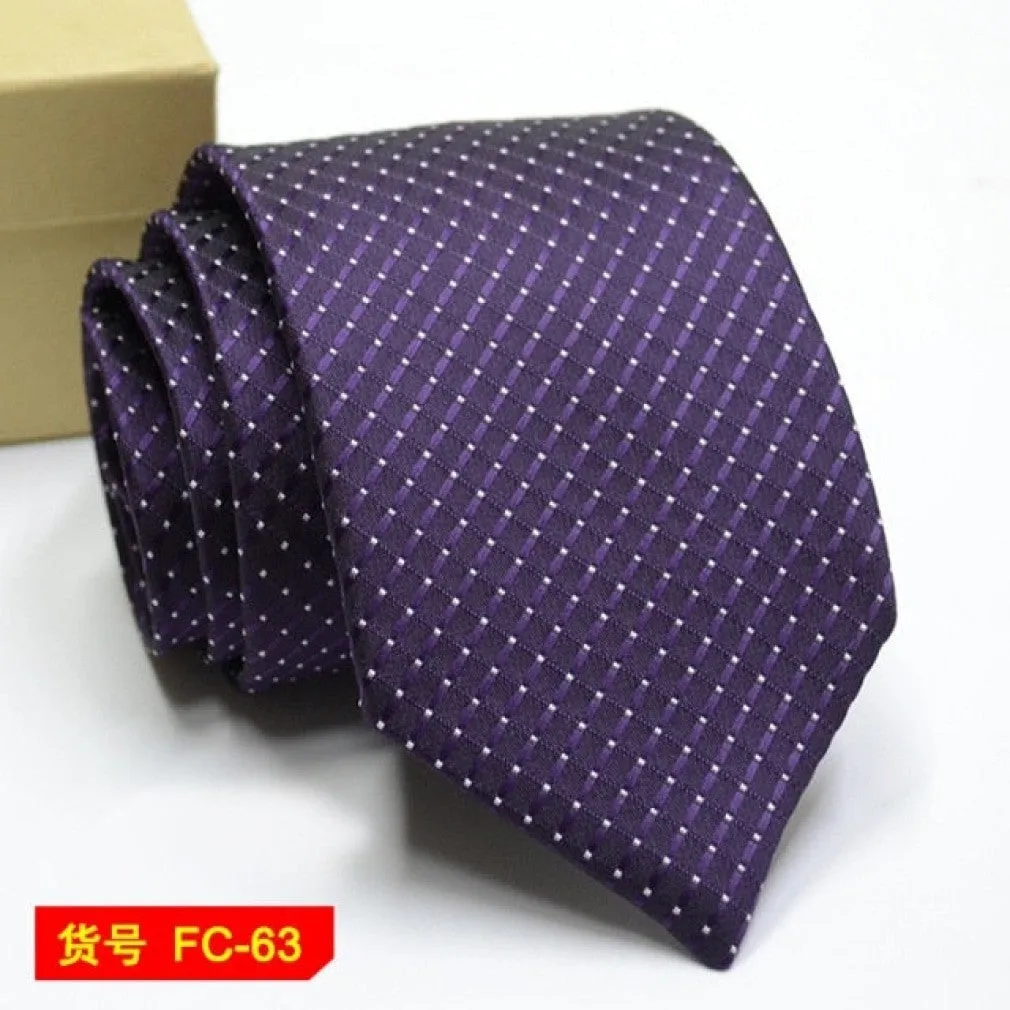ContiNent 33 Styles Men Ties Solid Color Stripe Flower Floral 8cm Jacquard Necktie Accessories Daily Wear Cravat Wedding Party Gift