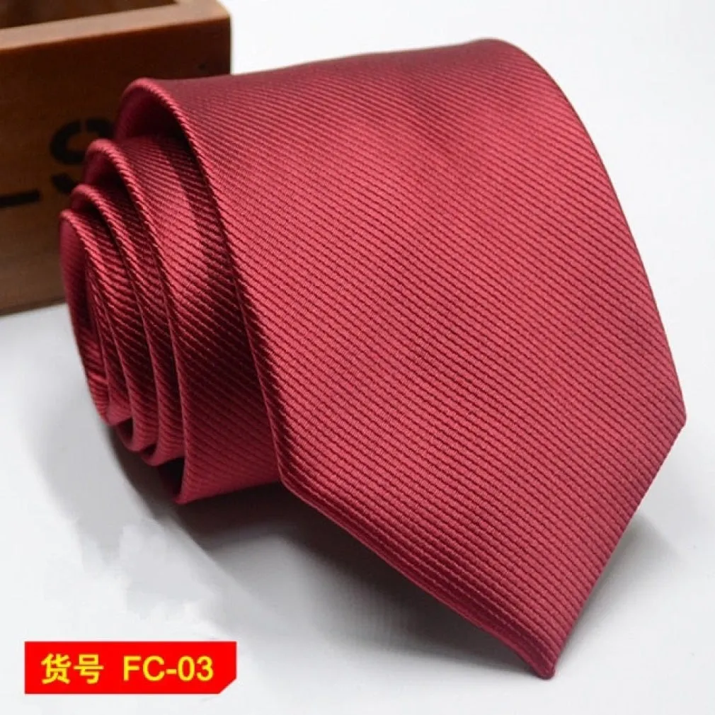 ContiNent 33 Styles Men Ties Solid Color Stripe Flower Floral 8cm Jacquard Necktie Accessories Daily Wear Cravat Wedding Party Gift
