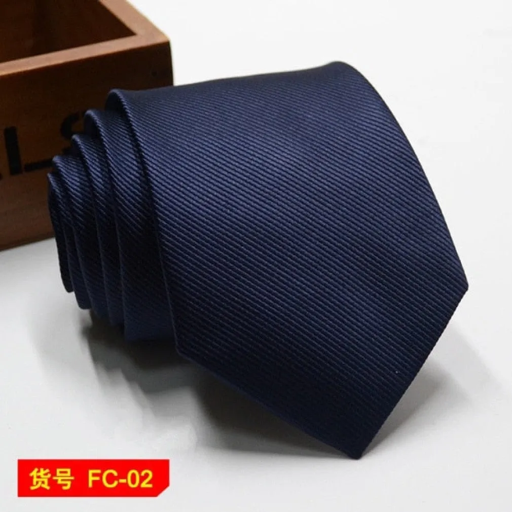 ContiNent 33 Styles Men Ties Solid Color Stripe Flower Floral 8cm Jacquard Necktie Accessories Daily Wear Cravat Wedding Party Gift