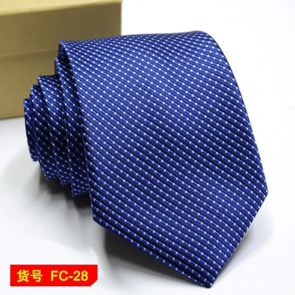 ContiNent 33 Styles Men Ties Solid Color Stripe Flower Floral 8cm Jacquard Necktie Accessories Daily Wear Cravat Wedding Party Gift