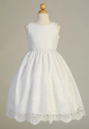 Corded Embroidery Lace First Communion Dress - SP164