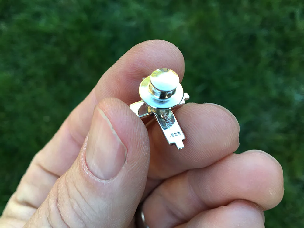 Cross Tie Tack or Cross Tie Bar / Tie Clip Sterling Silver
