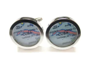 Cuba Map Cufflinks