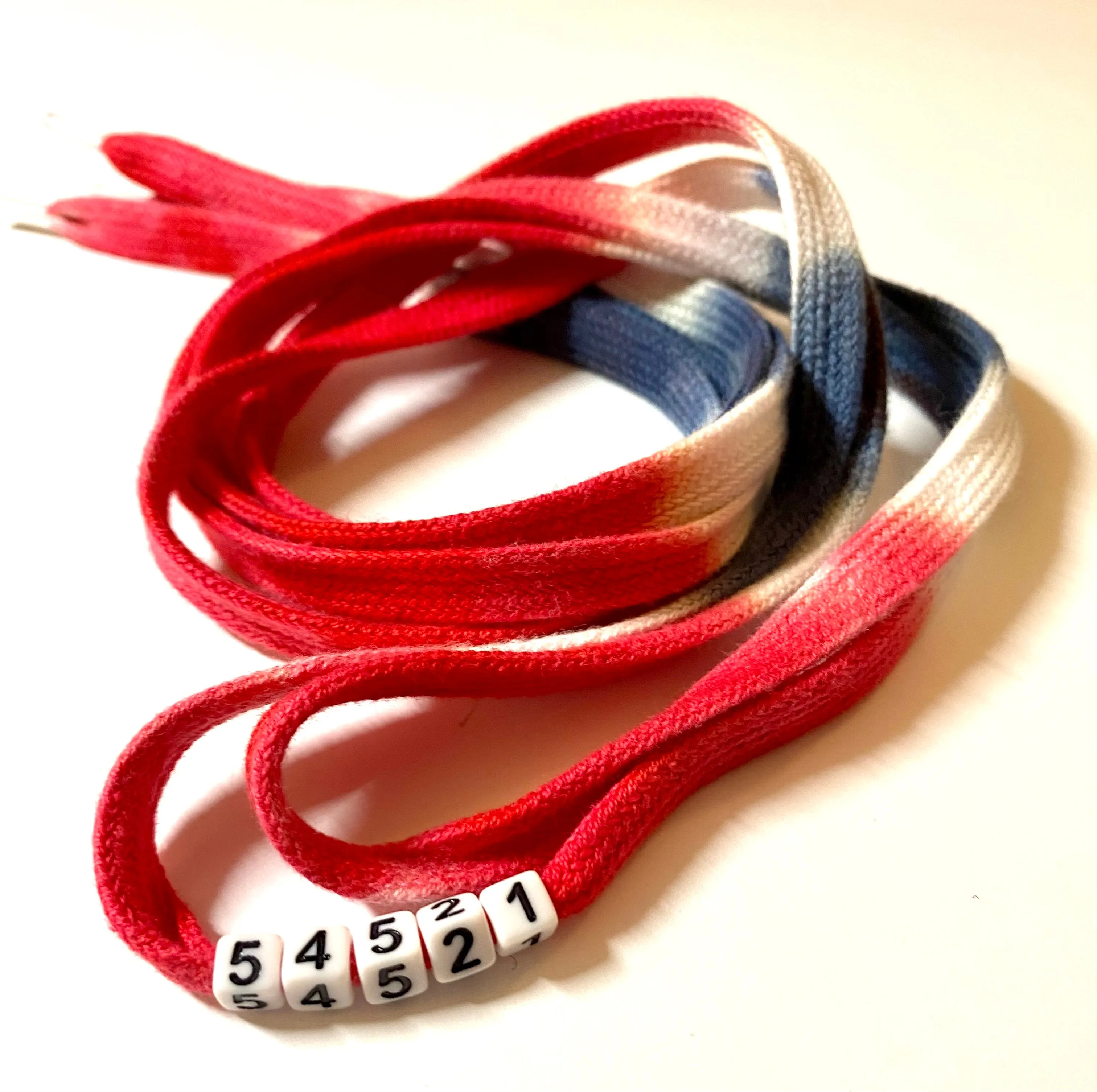 Custom Tie Dye and Beaded Shoelaces